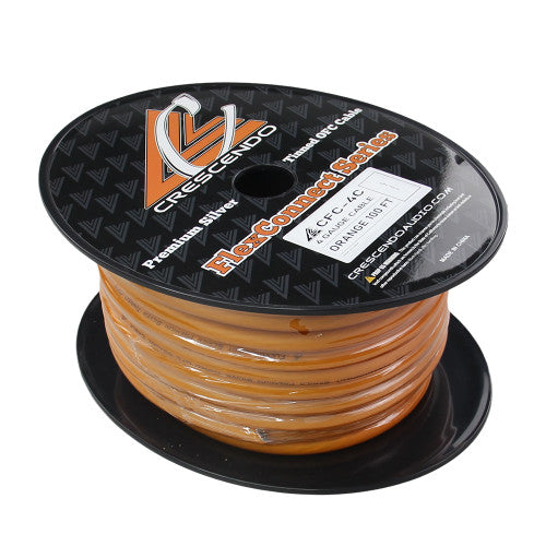 CRESCENDO AUDIO | FLEXCONNECT OFC 4 GAUGE ORANGE (100FT SPOOL)