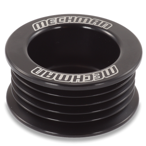 46mm 5 rib serpentine pulley - hard anodized aluminum
