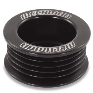 46mm 5 rib serpentine pulley - hard anodized aluminum