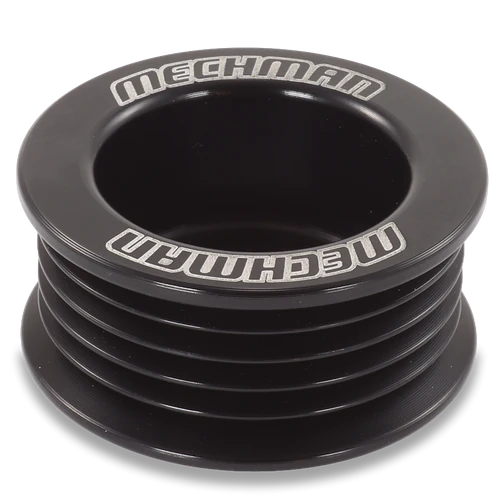 46mm 5 rib serpentine pulley - hard anodized aluminum