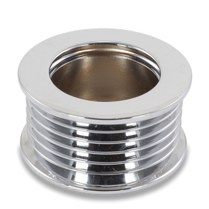46mm 6 rib serpentine pulley - chrome plated aluminum