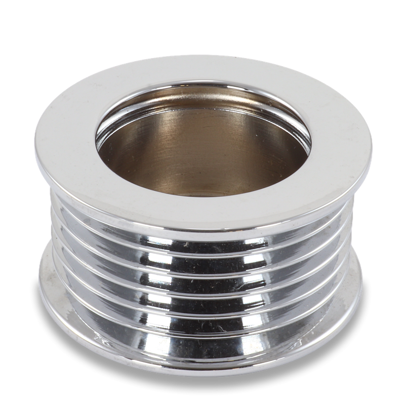 46mm 6 rib serpentine pulley - chrome plated aluminum