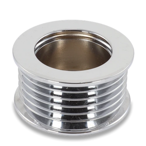 46mm 6 rib serpentine pulley - chrome plated aluminum