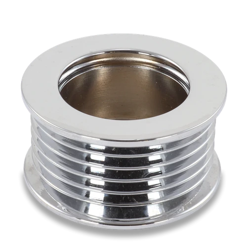 46mm 6 rib serpentine pulley - chrome plated aluminum