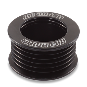 46mm 6 rib serpentine pulley - hard anodized aluminum