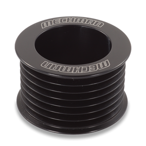 46mm 7 rib serpentine pulley - hard anodized aluminum