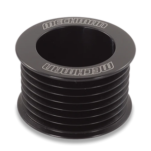 46mm 7 rib serpentine pulley - hard anodized aluminum