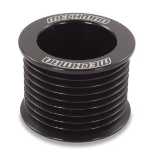 46mm 9 rib serpentine pulley - hard anodized aluminum