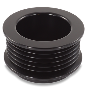 54mm 7 rib pulley, extended shoulder, hard anodized alum