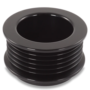 54mm 7 rib pulley, extended shoulder, hard anodized alum
