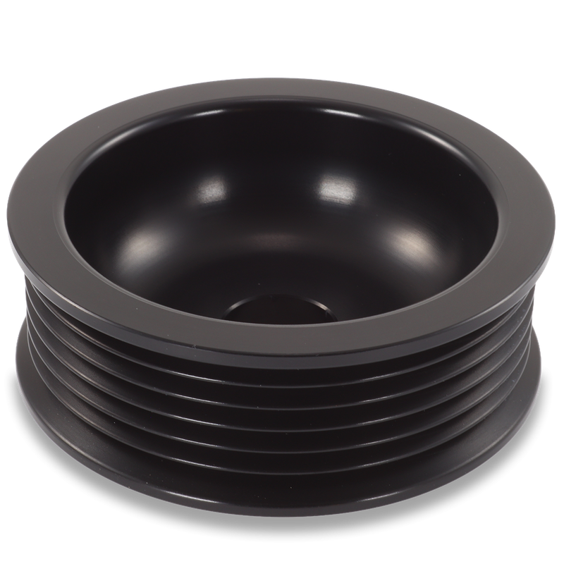 6 Rib 2.9" Billet aluminum racing pulley - Hard anodized