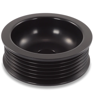 6 Rib 2.9" Billet aluminum racing pulley - Hard anodized