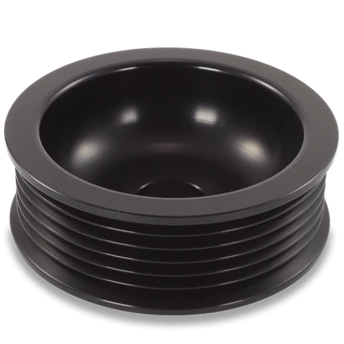 6 Rib 2.9" Billet aluminum racing pulley - Hard anodized