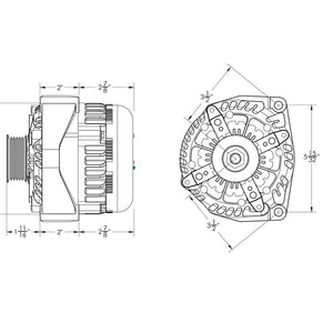 250 amp black high output alternator for Chevy / GMC / Tahoe / Suburban / Escalade / Silverado | 8206250B | by: Mechman @ the lowest price of $424.00