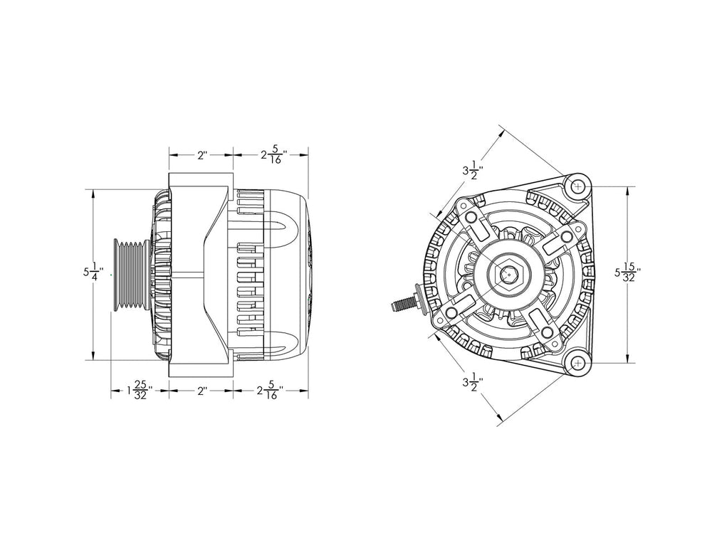 240 amp high output racing alternator for GM truck LS brackets - BLACK | 8237240B | by: Mechman @ the lowest price of $444.00