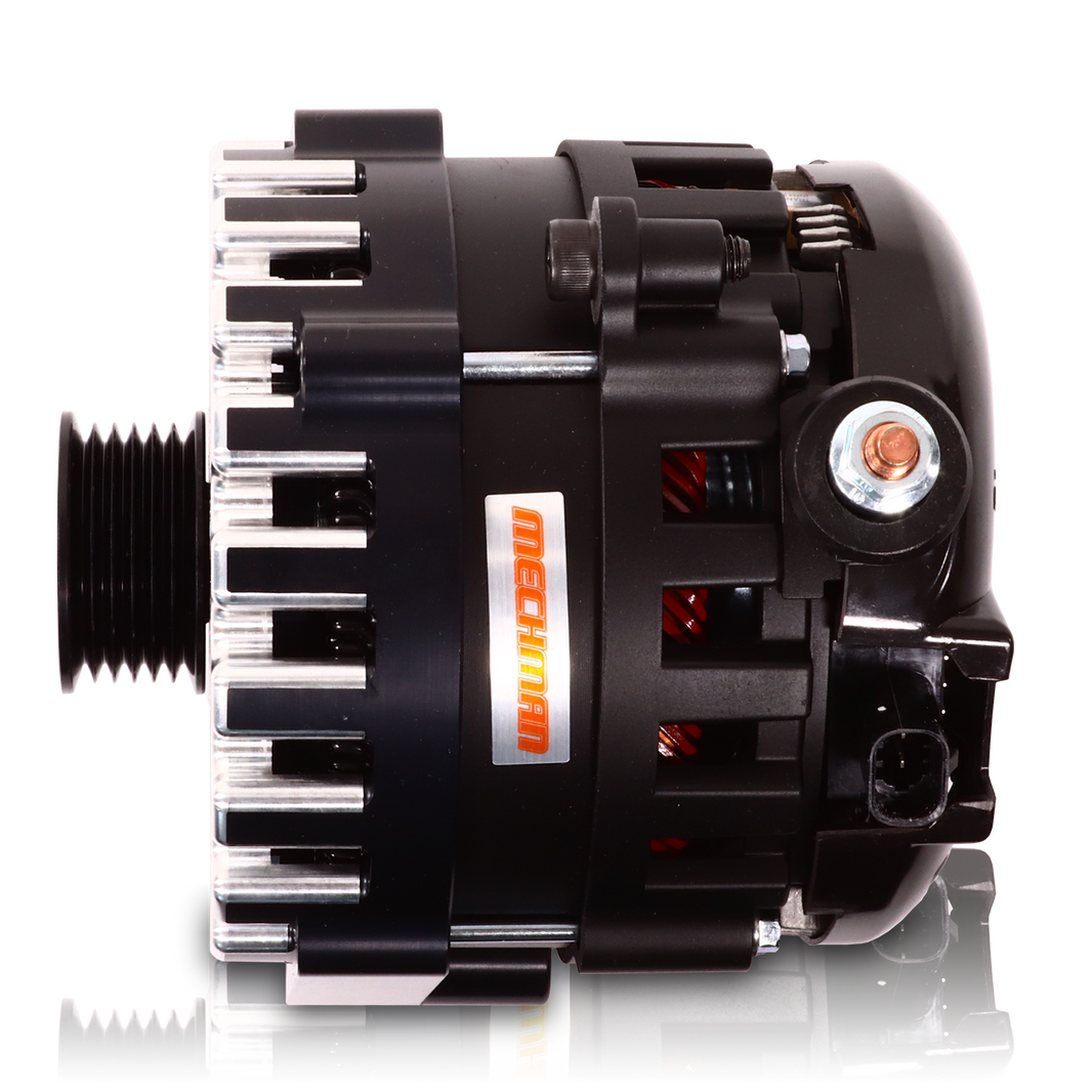 High output 370 Amp Black Billet Alternator for 14-18 GM Silverado Sierra Suburban Tahoe Escalade | B14019370B | by: Mechman @ the lowest price of $629.00