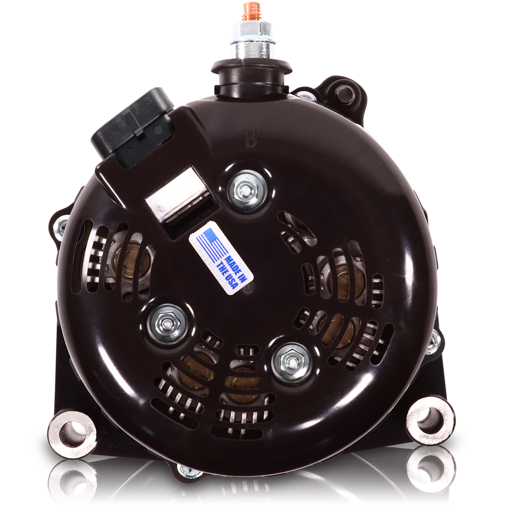 370A Billet large case hairpin alternator for 2001-2007 GM truck 6.6l Diesel - side output stud- RED | B11348370RD | by: Mechman @ the lowest price of $629.00