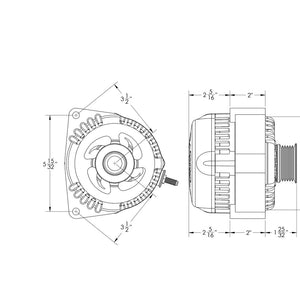 Billet Black 240 Amp Racing Alternator GM Truck LS Engine Swap | B8206240B | by: Mechman @ the lowest price of $499.00