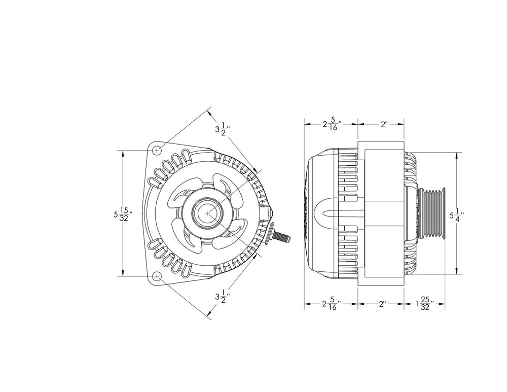 Billet Black 240 Amp Racing Alternator GM Truck LS Engine Swap | B8206240B | by: Mechman @ the lowest price of $499.00