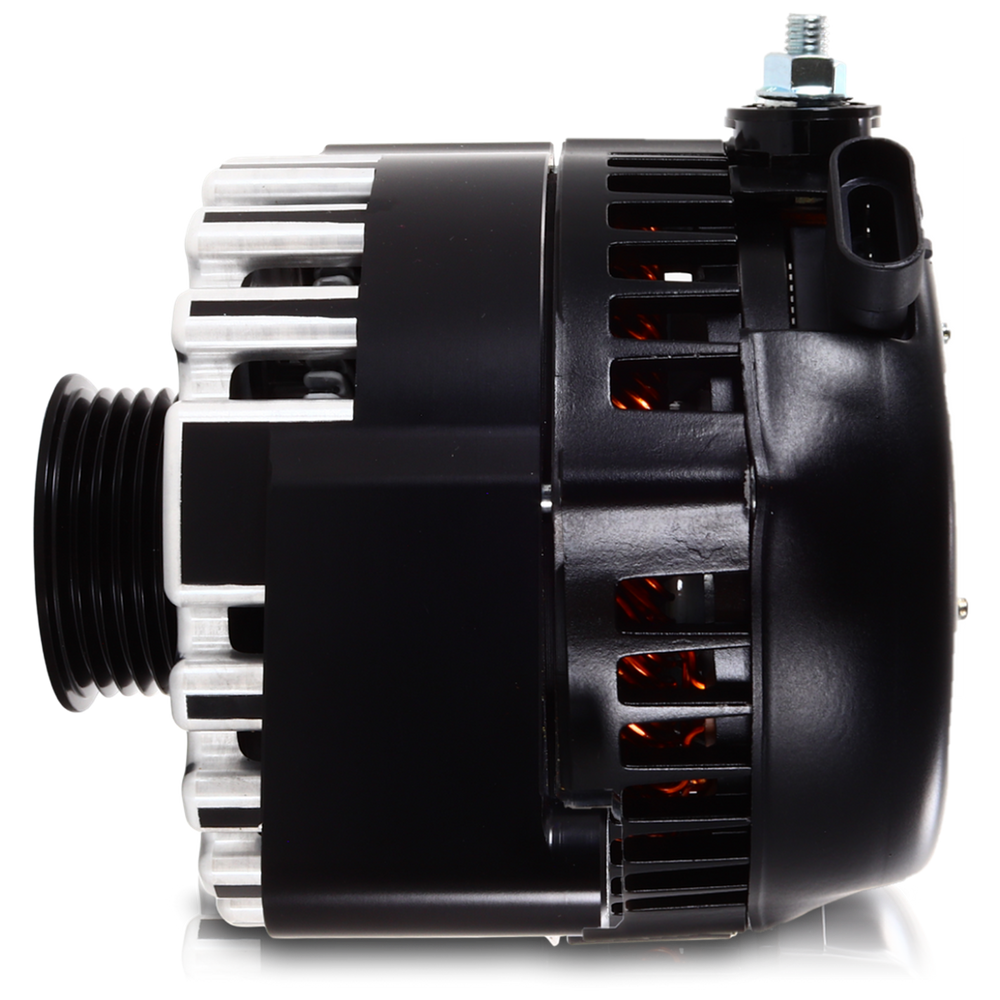 Billet Black 240 Amp Racing Alternator GM Truck LS Engine Swap | B8206240B | by: Mechman @ the lowest price of $499.00