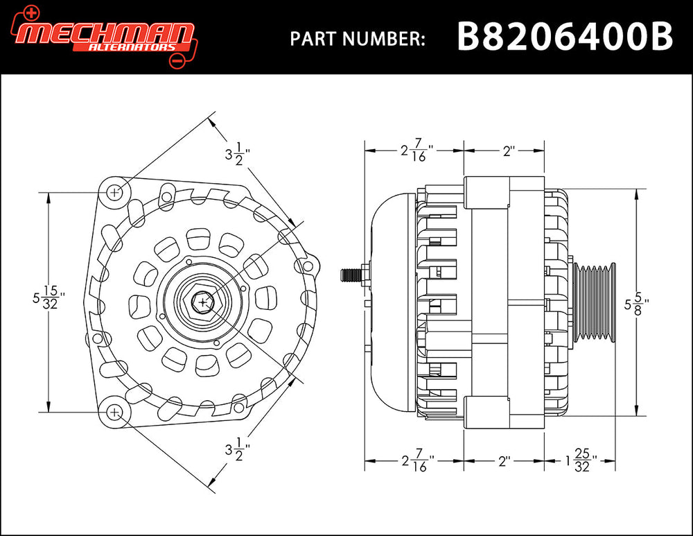 E Series 400 Amp Green Billet GM Truck | B8206400GN | by: Mechman @ the lowest price of $699.00