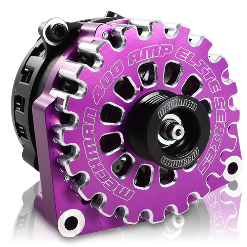 Mechman 400 Amp RVC Bypass Alternator 2005-2013 GM Truck 4.3L 4.8L 5.3L 5.7L 6L - Purple Billet