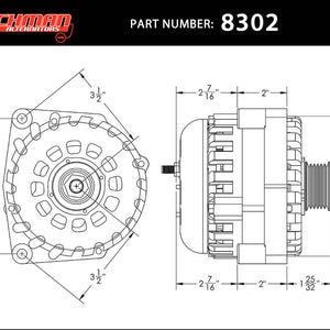E Series 370 amp Red Billet for 2 pin GM truck | B8302370RD | by: Mechman @ the lowest price of $629.00