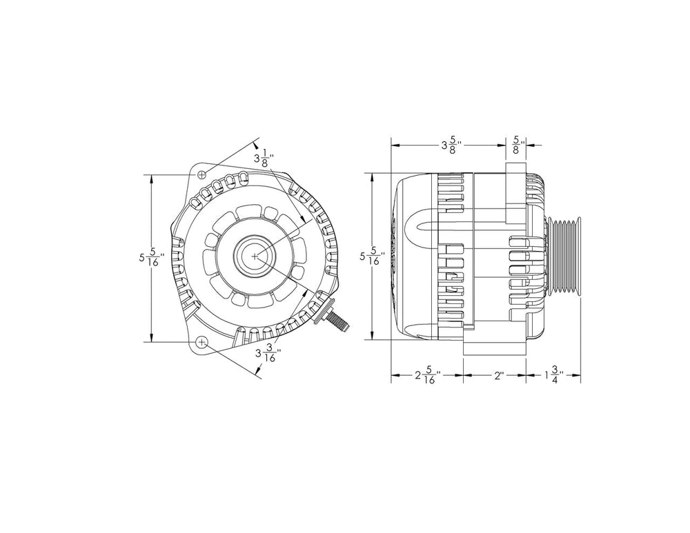 240 Amp 6 Phase 88-95 GM Truck High Output Alternator Polished Finish | 8165240P | by: Mechman @ the lowest price of $469.00