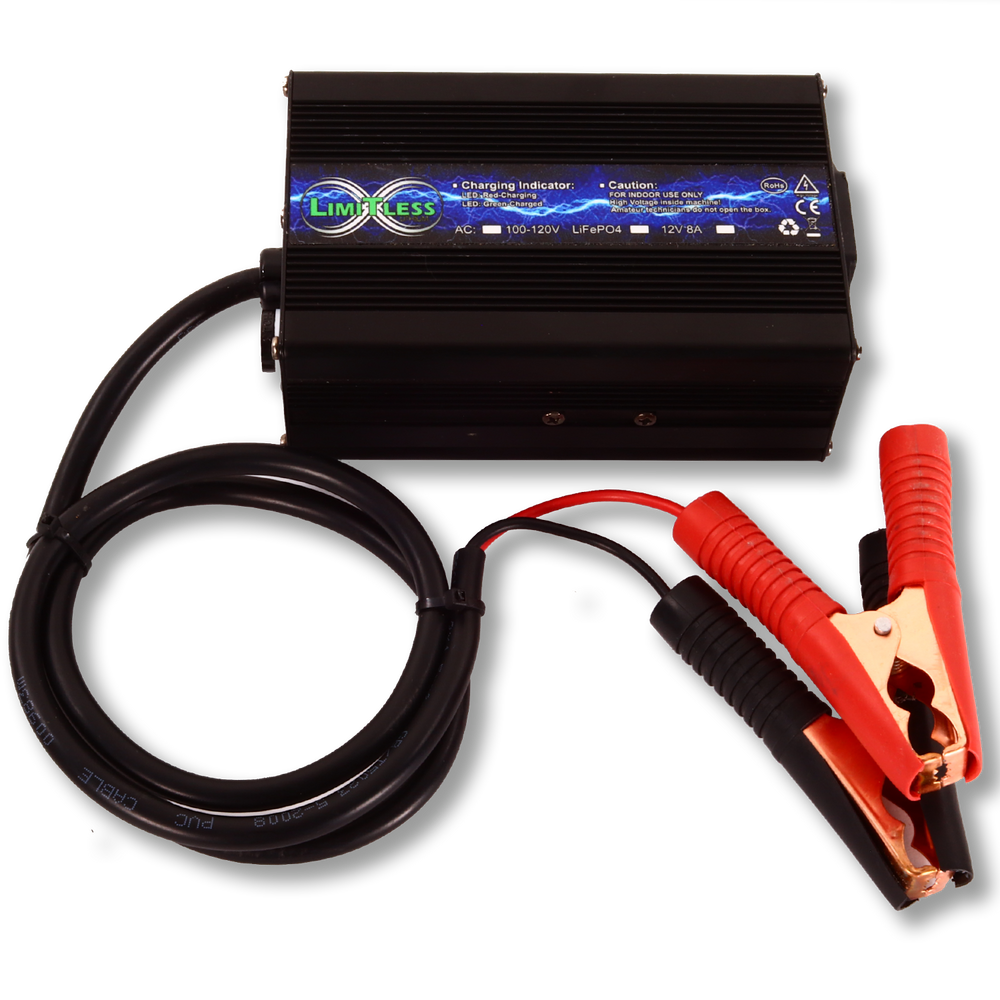 Limitless 8 Amp 12v Charger | LLC-8A-12V-CHARGER | by: Limitless Lithium @ the lowest price of $99.00