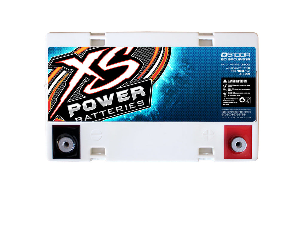 XS POWER D5100R 12V AGM Battery, Max Amps 3100A - 3000W | XS Power D5100R | by: XS Power @ the lowest price of $319.99