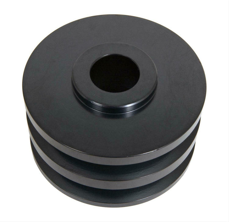 Double V-Belt pulley, black hard anodized steel