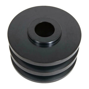 Double V-Belt pulley, black hard anodized steel