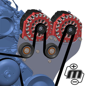 Dual Bracket Orange 99-04 GM Trucks w/4.8L, 5.3L, & 6.0L (Includes 2 x B8206400OR)
