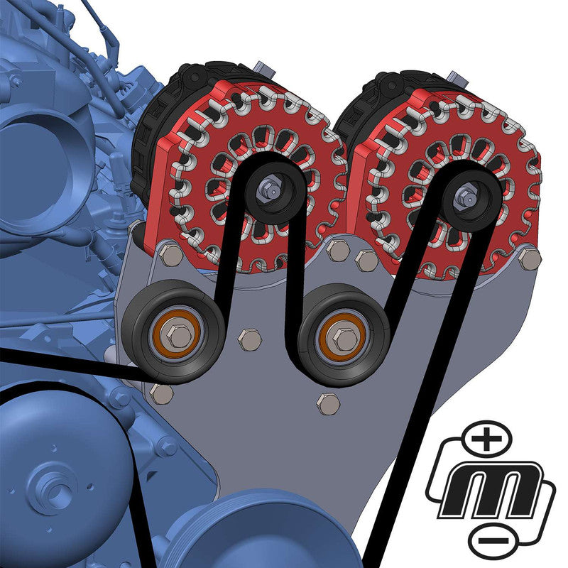 Dual Bracket Orange 99-04 GM Trucks w/4.8L, 5.3L, & 6.0L (Includes 2 x B8206400OR)