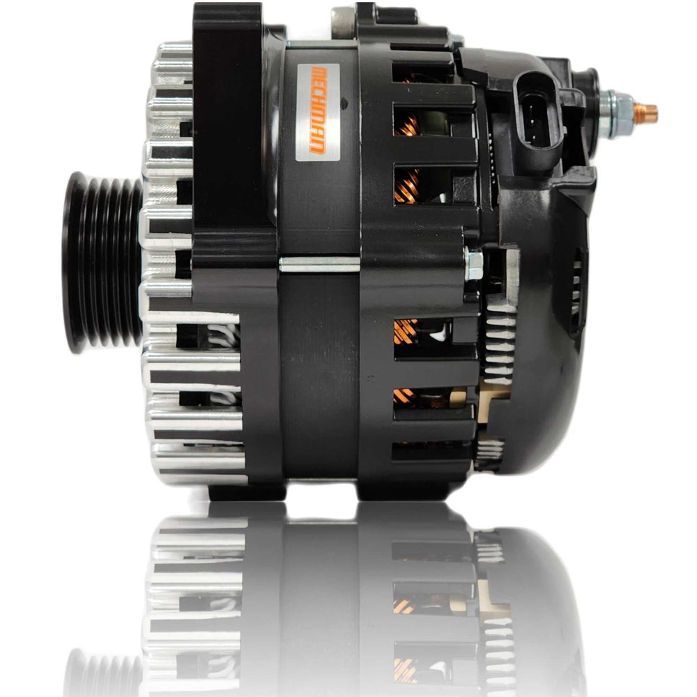 E Series Billet 250A alt - Fits 6/12 CS144 - BLACK finish | B7864250B | by: Mechman @ the lowest price of $524.00