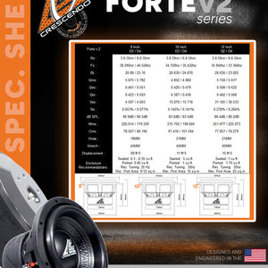 CRESCENDO AUDIO | FORTE-V2 12" SUBWOOFER  [1000W RMS]