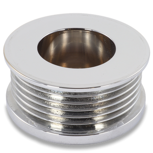 Ford/Vette 6 rib pulley, chrome plated aluminum