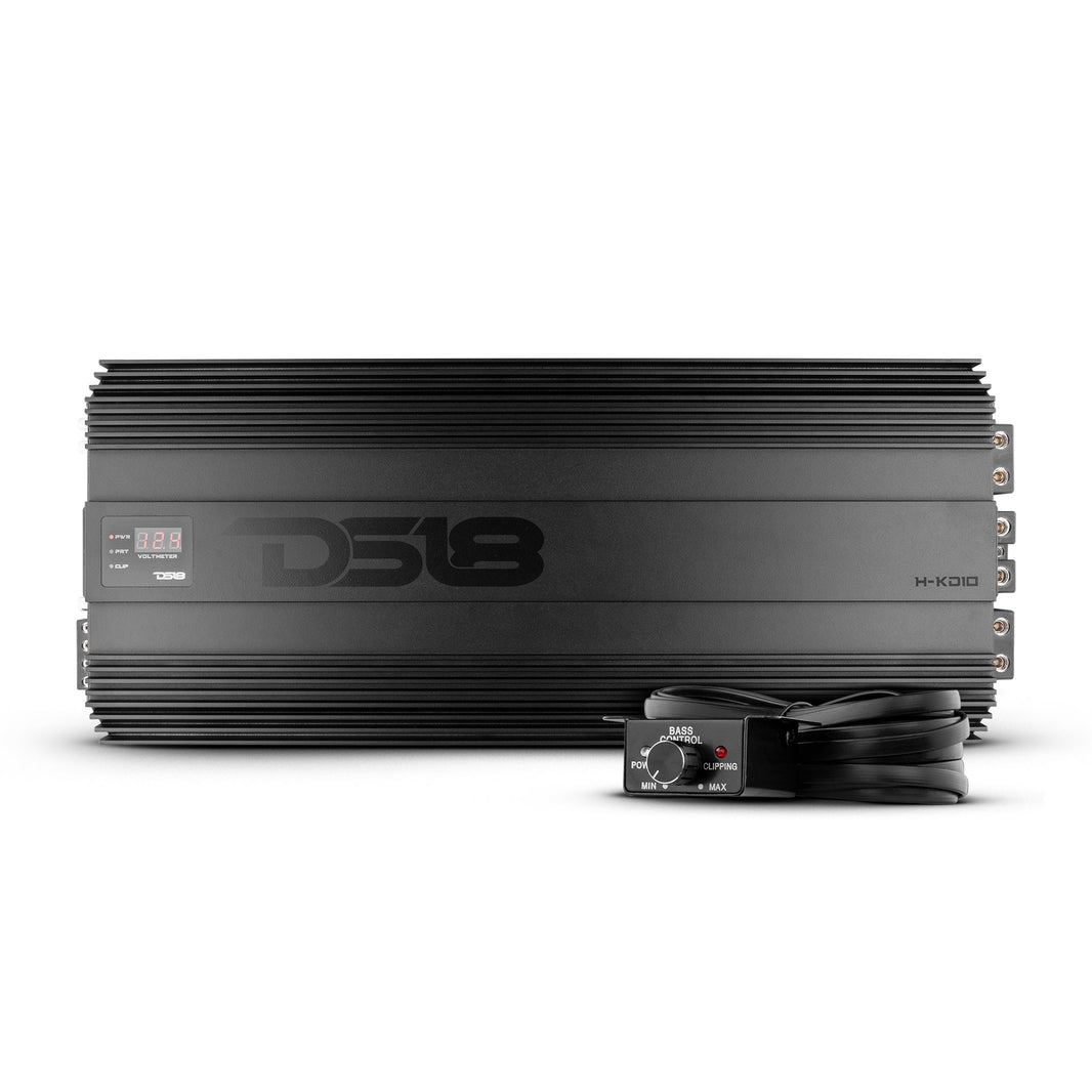HOOLIGAN KO Black 1-Channel Amplifier with Voltmeter 10000 Watts Rms @ 1-Ohm Made In Korea
