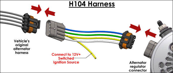 H104 Indicator light harness for 1996-2004 GM Truck (oval)