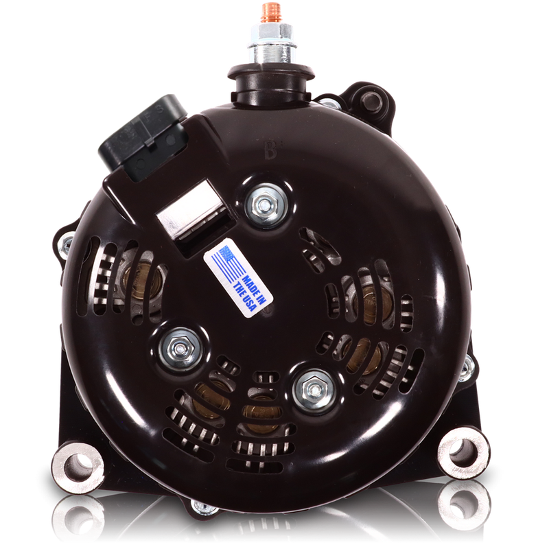 High Output 400A large case BILLET alternator for 2001-2007 GM truck 6.6l Diesel - side output stud - Pink