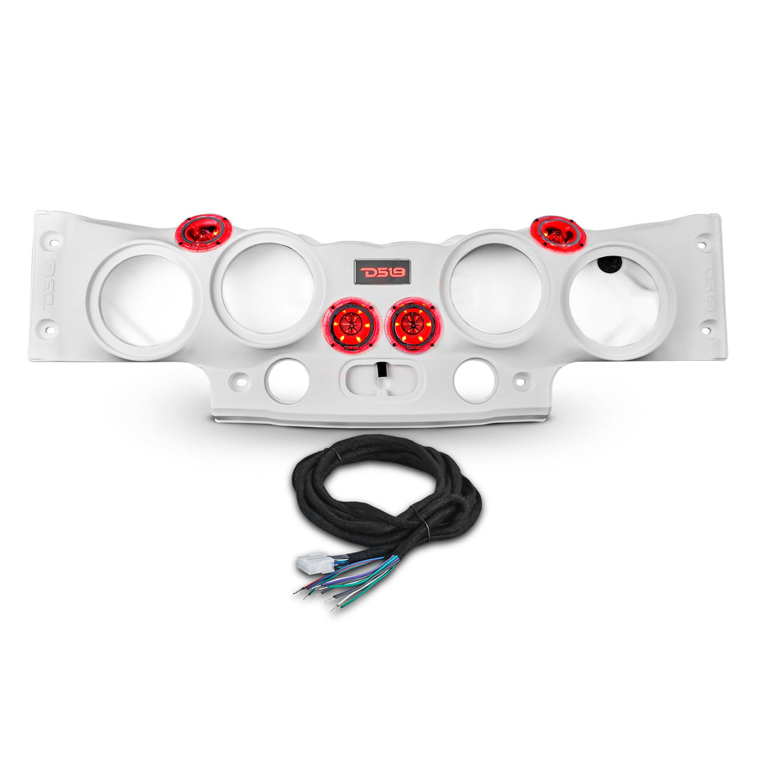Jeep JK/JKU Overhead Sound Bar System Fits 4 X 8" Speakers (Not included) 4 X Tweeters PRO-TW4L and 2 X Drivers PRO-DRNSC1.5 and Harness Included- White