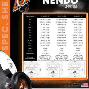 CRESCENDO AUDIO | NENDO SERIES 12" SUBWOOFER  [3000W RMS]