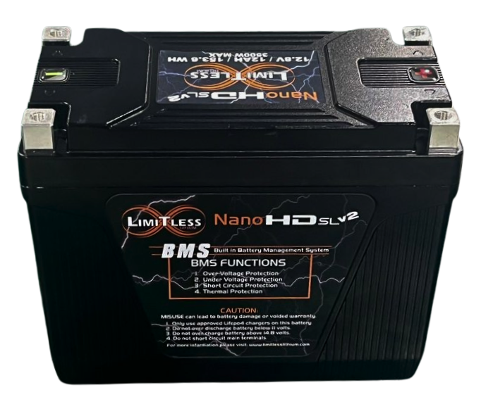Nano -HD SLv2 12AH Motorcycle / Power sports Battery (BCI 20 Case)