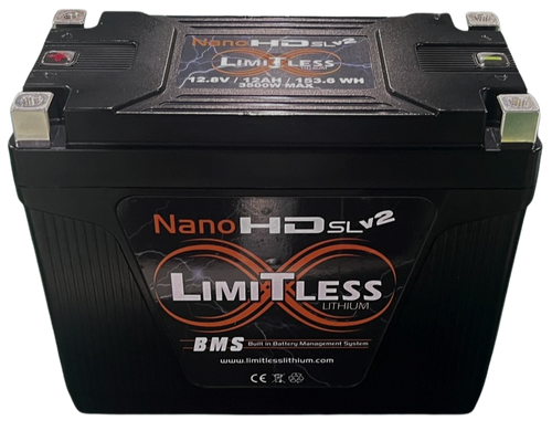 Nano -HD SLv2 12AH Motorcycle / Power sports Battery (BCI 20 Case)