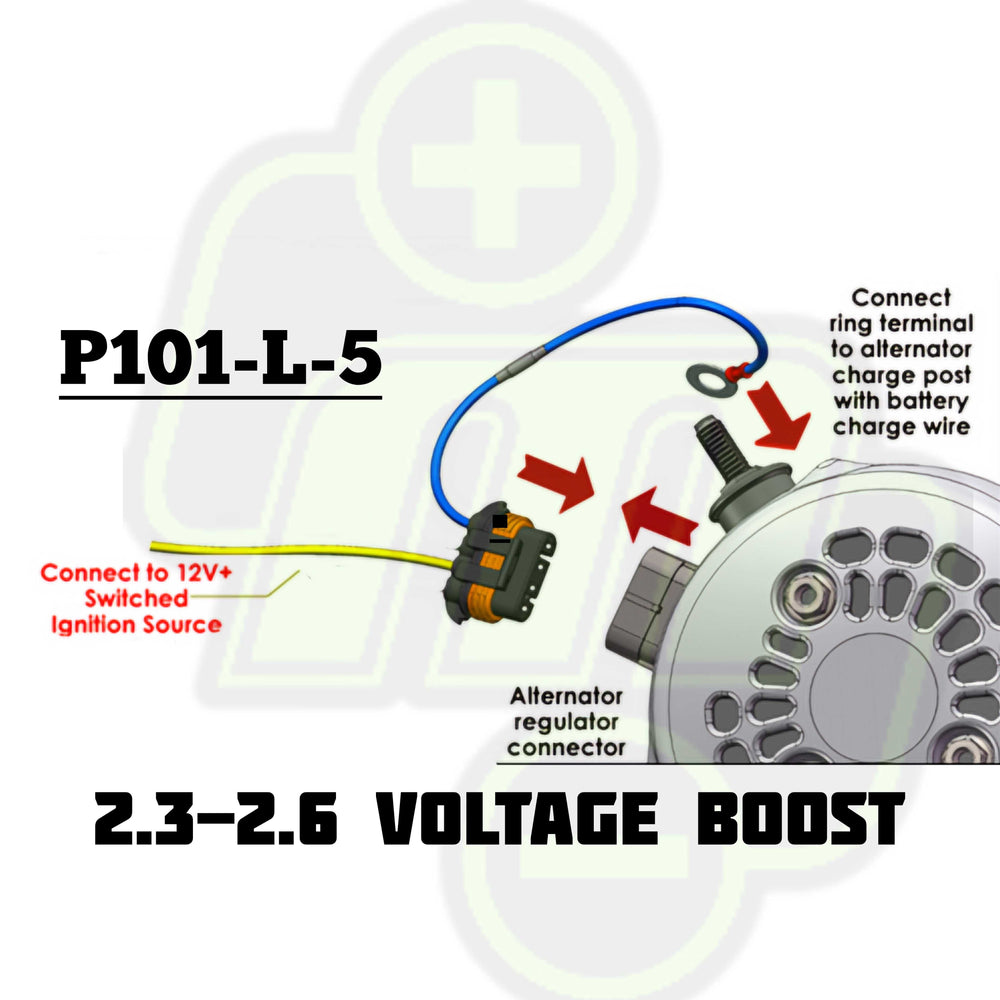 P101-L-5 Voltage boost harness for GM 4 pin regulators for a 2.5 volt increase for Lithium or 14-volt AGM batteries | P101-L-5 | by: Mechman @ the lowest price of $34.00