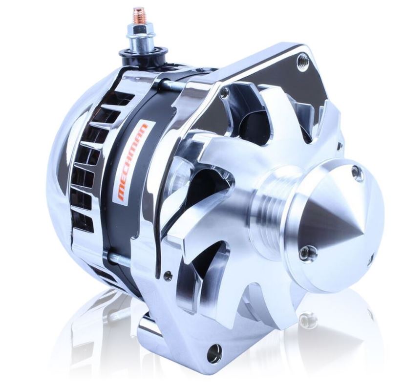 S Series 320 Amp Alternator with 6.15" Bolt Pattern - POLISHED w/ March Pulley | BP572320P-M175 | by: Mechman @ the lowest price of $699.00