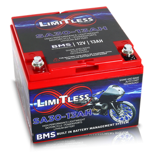Shake Awake 30 Case 13Ah Smart Motorcycle battery With 3.5A Battery Maintainer