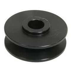 Single V-Belt pulley, black hard anodized aluminum
