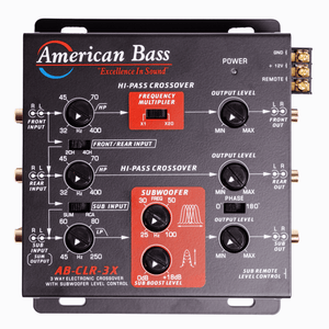 AB-CLR-3X 3-Way Active Electronic Crossover with Subwoofer Level Control - AB-CLR-3X
