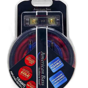 American Bass 0 Gauge Complete CCA (Copper Clad Aluminum) Amplifier Wiring Kit - Car Audio Amp Install Kit with Power, Ground & RCA Cables - Blue